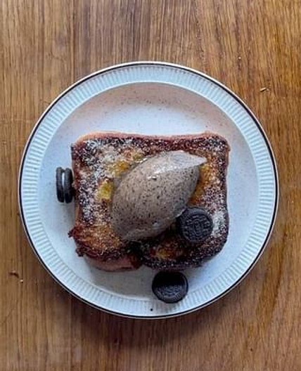 Oreo and coffee butter  French Toast