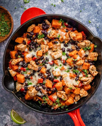 Mexican Chicken and Sweet Potato Skillet
