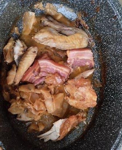 pintade au choux