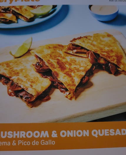 Melty Mushroom & Onion Quesadilla