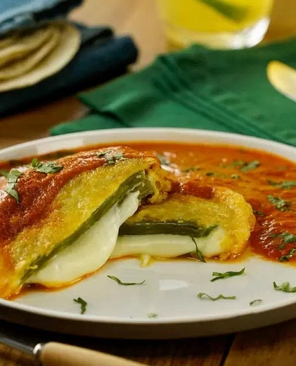 Nopales Capeados Rellenos de Queso