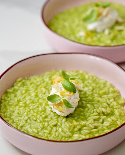 ITALIANO - Risotto al basilico con orata e ricotta