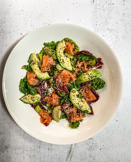 Smoked Salmon, Sesame & Avocado Salad