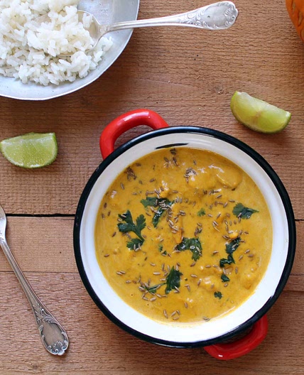 Curry de potiron au lait de coco