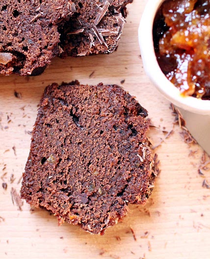 Cake au chocolat et confiture d’orange
