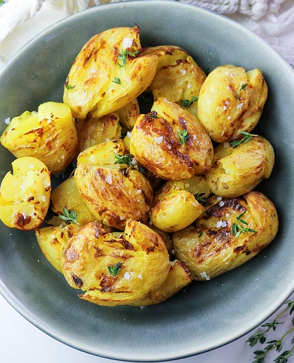 Salt & Vinegar Smashed Potatoes
