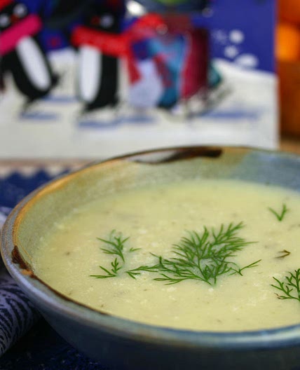 Celeriac and dill soup