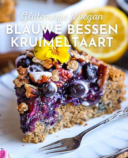 GEZONDE BLAUWE BESSEN KRUIMELCAKE (vegan &amp; glutenvrij) 🫐🍋