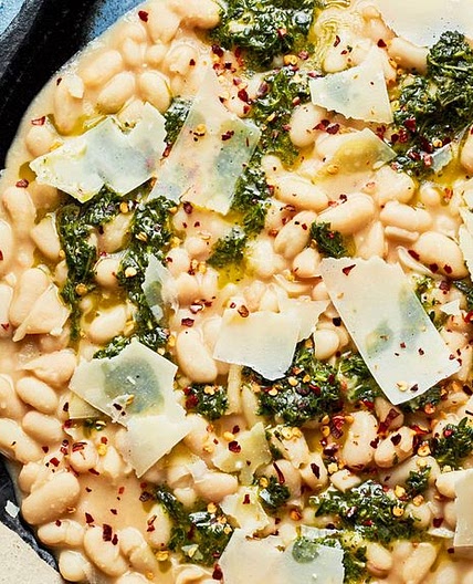 Braised cannellini beans