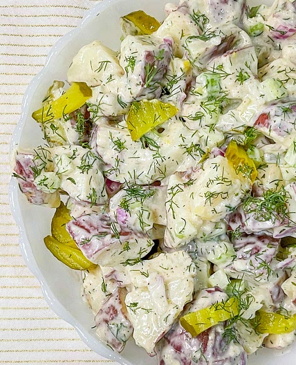 Dill pickle potato salad