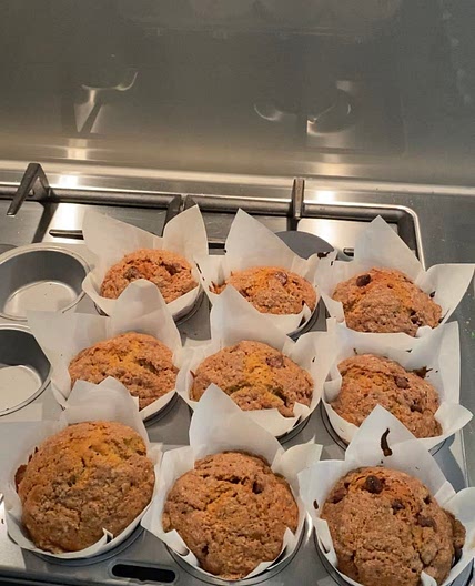banana chocolate chip muffins 🍌