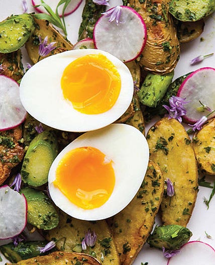 Roasted Potato Salad with Asparagus and Boiled Egg