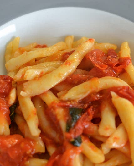 Strozzapreti with Roasted Tomatoes