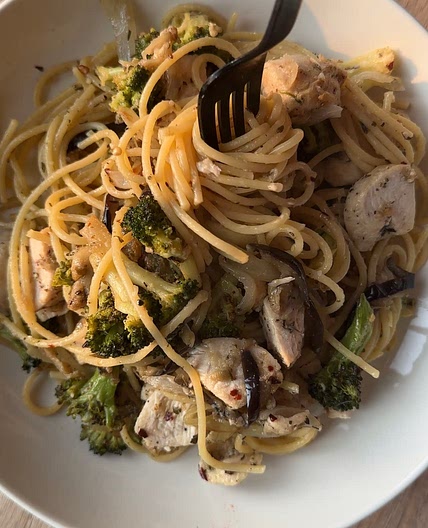 Roasted Vegetable and Chicken Pasta