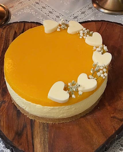 6” Mango cheesecake recipe (no bake) 