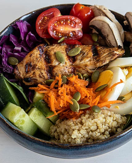 Nourish Bowls with Sweet and Spicy Miso Dressing