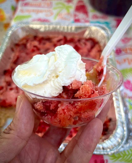 Strawberries and Cream Dump Cake