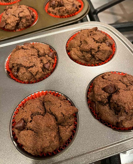 Chocolate peanut butter muffins