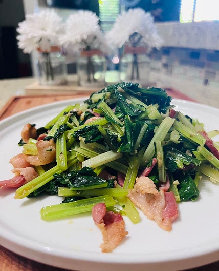 Bacon and Swiss Chard Stir Fry