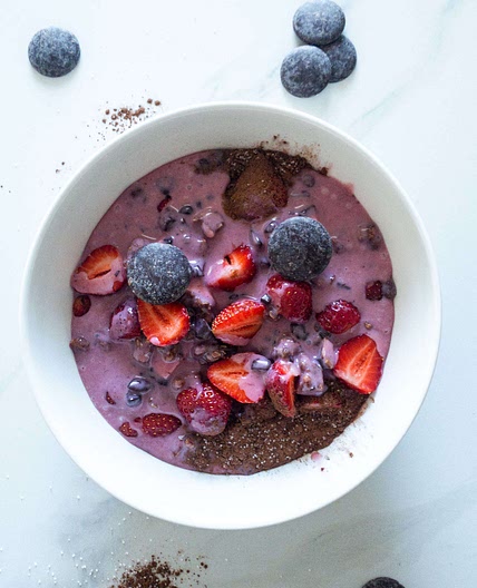 Ruby chocolate pudding