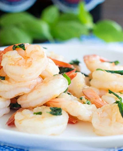 Beer and Basil Shrimp