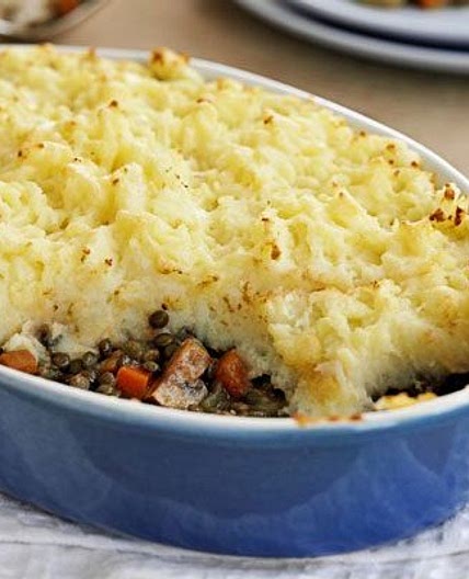Golden veggie shepherd’s pie