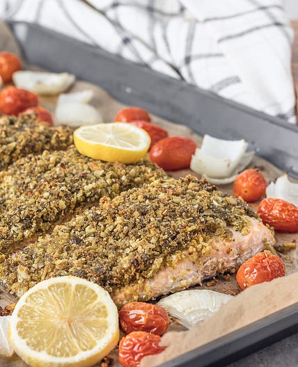 Pesto Crusted Salmon