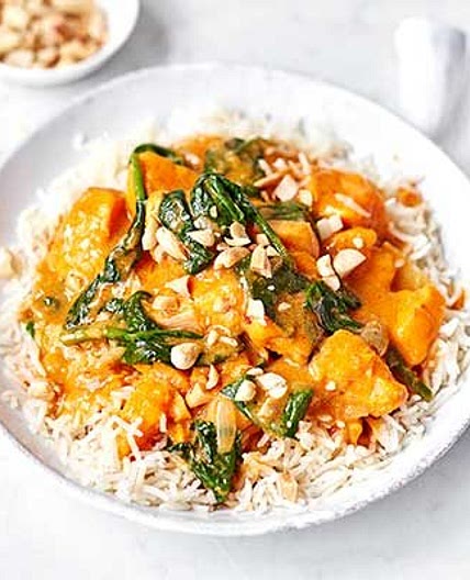 Satay sweet potato curry