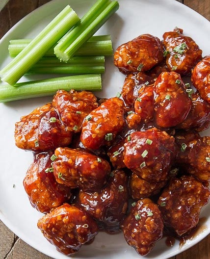 Baked Honey BBQ Popcorn Chicken