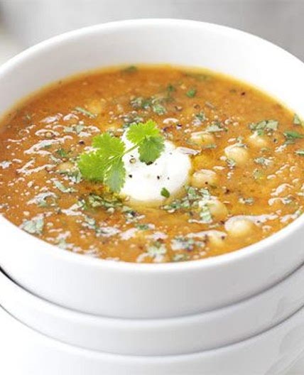 Red lentil, chickpea & chilli soup