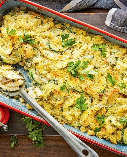 Chicken kiev pasta bake recipe