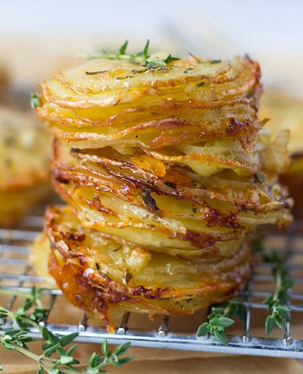 Gruyere and Thyme Stacked Potatoes