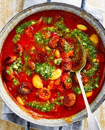 Butter bean & chorizo stew