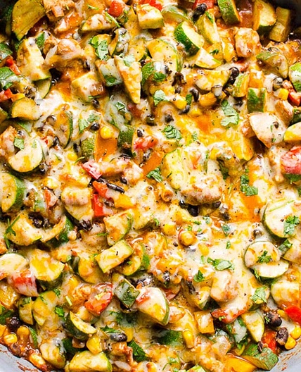 Tex Mex Chicken and Zucchini {Low Carb}