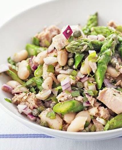 Tuna, asparagus & white bean salad