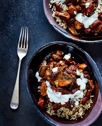 Vegetarian mushroom chilli