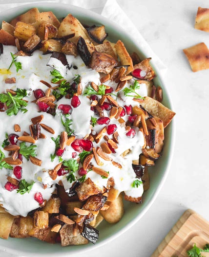 Eggplant Fatteh