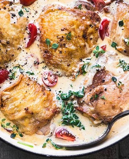 Creamy Tuscan Chicken Thighs