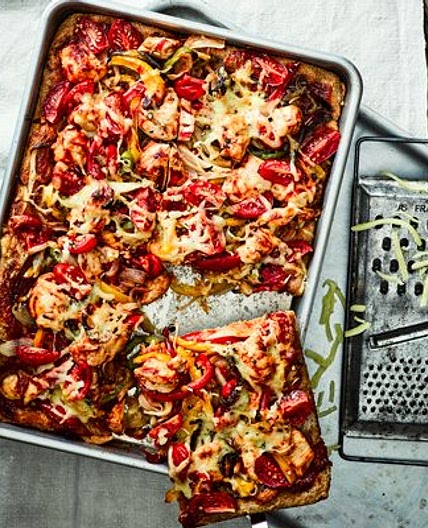 BBQ chicken pizza