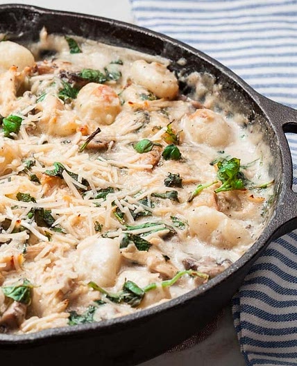 One Pot Gnocchi with Spinach and Chicken
