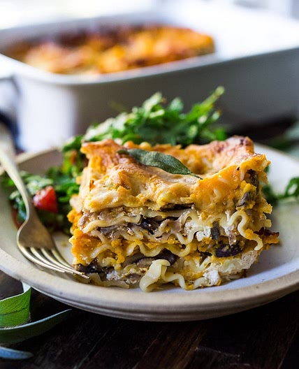 Butternut Lasagna with Mushrooms and Sage