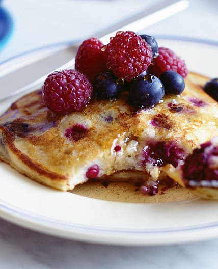 Mixed berry pancakes