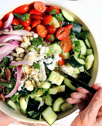 Easy Greek Cucumber Salad
