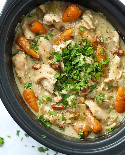 Slow Cooker Chicken Casserole with Crispy Bacon