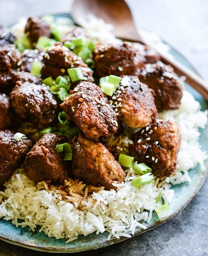 Slow Cooker Turkey Teriyaki Meatballs