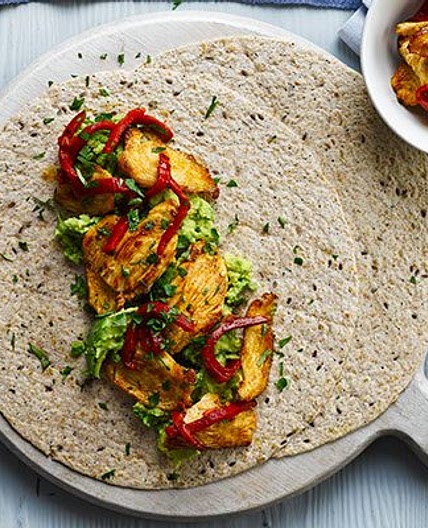 Spicy chicken & avocado wraps