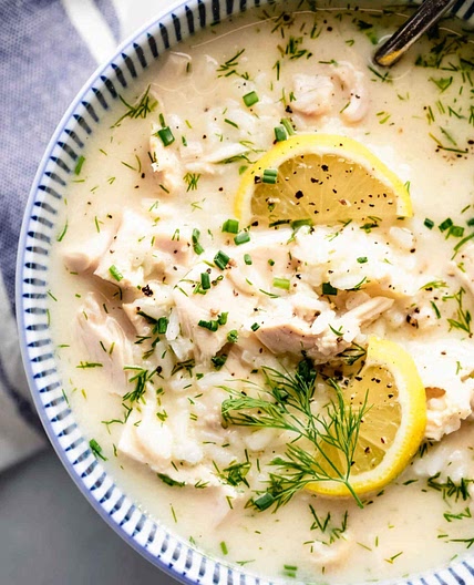 Avgolemono Soup (Lemon Chicken Soup with Fresh Dill)