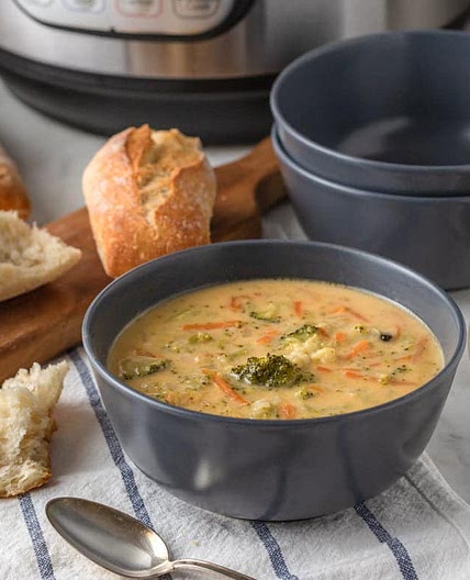 Instant Pot Broccoli and Cheese Soup Recipe