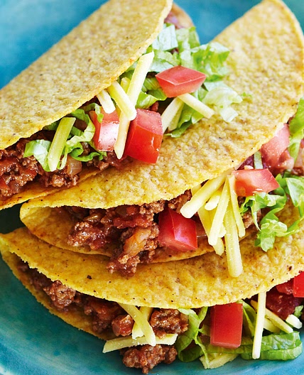 Aussie-style beef and salad tacos