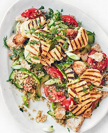 Halloumi & quinoa fattoush